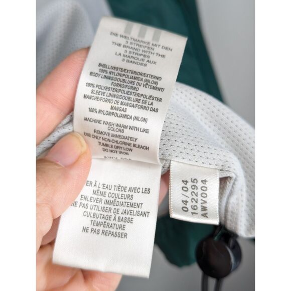 Vintage Adidas Y2K Track Jacket Sz XL Green White Stripes Blokecore - Picture 13 of 13